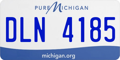 MI license plate DLN4185