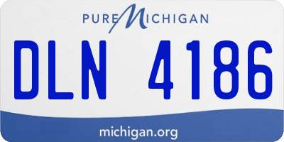 MI license plate DLN4186