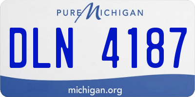 MI license plate DLN4187