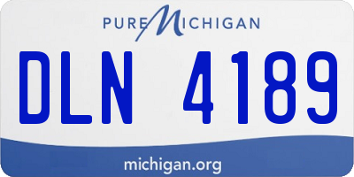 MI license plate DLN4189