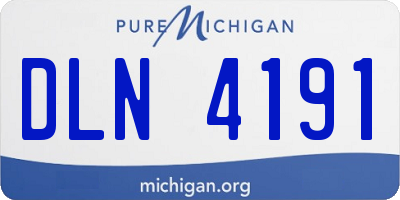 MI license plate DLN4191