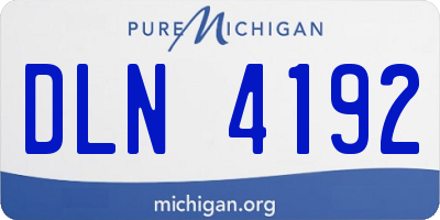 MI license plate DLN4192