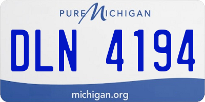 MI license plate DLN4194