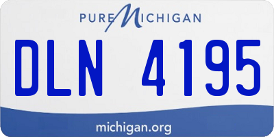 MI license plate DLN4195