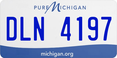 MI license plate DLN4197