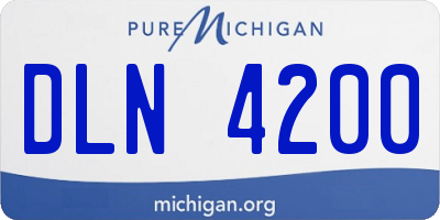 MI license plate DLN4200