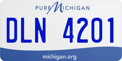 MI license plate DLN4201