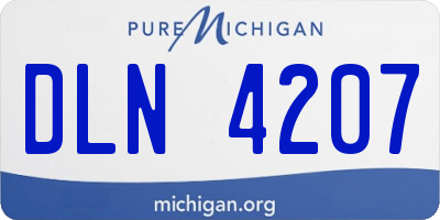 MI license plate DLN4207