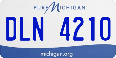 MI license plate DLN4210