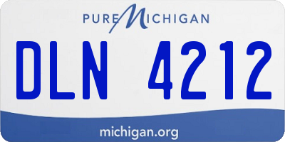 MI license plate DLN4212