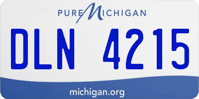 MI license plate DLN4215