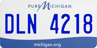 MI license plate DLN4218