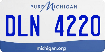 MI license plate DLN4220