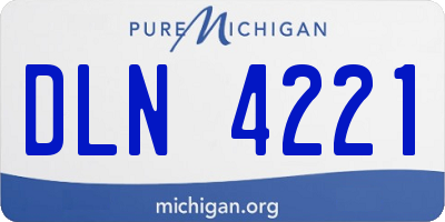 MI license plate DLN4221