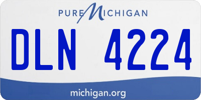 MI license plate DLN4224