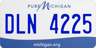 MI license plate DLN4225