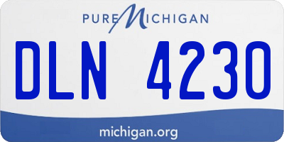 MI license plate DLN4230