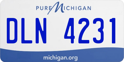 MI license plate DLN4231