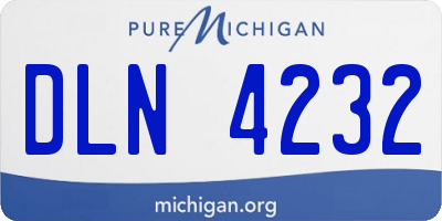 MI license plate DLN4232