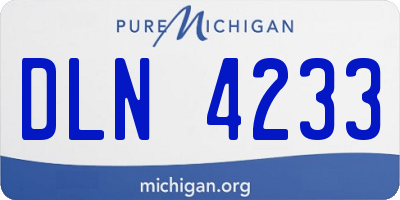 MI license plate DLN4233