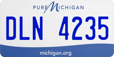 MI license plate DLN4235