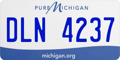 MI license plate DLN4237