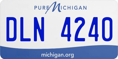 MI license plate DLN4240