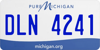 MI license plate DLN4241