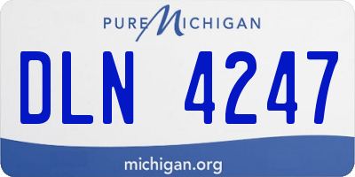 MI license plate DLN4247