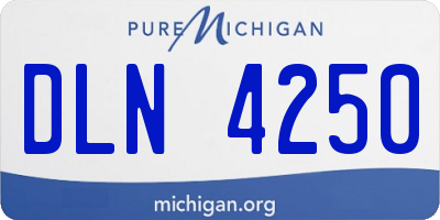 MI license plate DLN4250