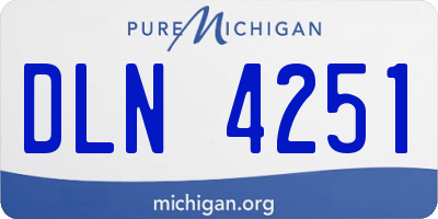 MI license plate DLN4251