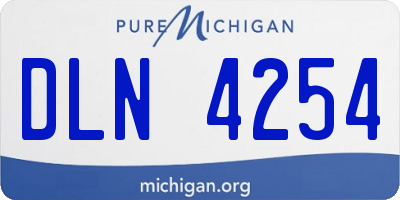 MI license plate DLN4254