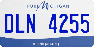 MI license plate DLN4255