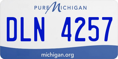 MI license plate DLN4257