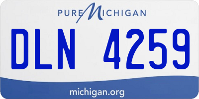 MI license plate DLN4259