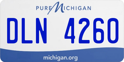MI license plate DLN4260