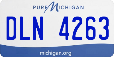 MI license plate DLN4263