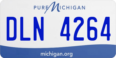 MI license plate DLN4264