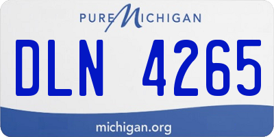 MI license plate DLN4265