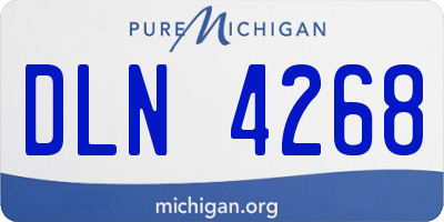 MI license plate DLN4268