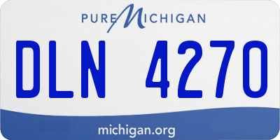 MI license plate DLN4270