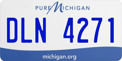 MI license plate DLN4271