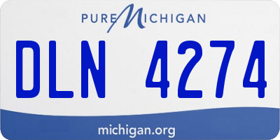MI license plate DLN4274