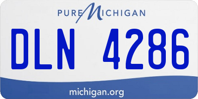 MI license plate DLN4286