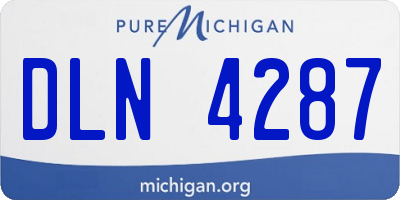 MI license plate DLN4287