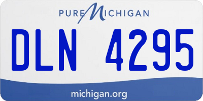 MI license plate DLN4295