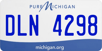 MI license plate DLN4298