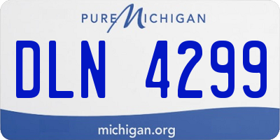 MI license plate DLN4299