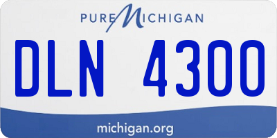 MI license plate DLN4300