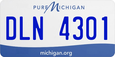 MI license plate DLN4301